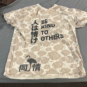 Be kind to others writing flower shirt
